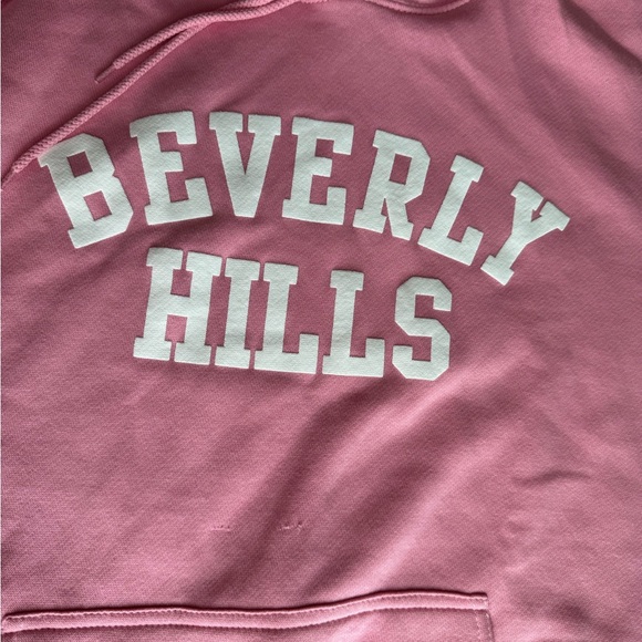 Pink Beverly Hills oversized unisex Hoodie - Picture 4 of 7